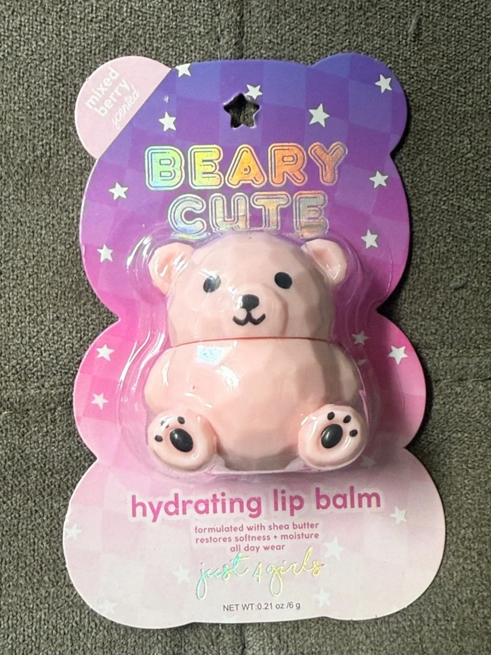 🐻🐻 Beary Cute Hydrating Bear Lip Balm Trio - Pink, Light Pink, Baby Blue 🐻🐻